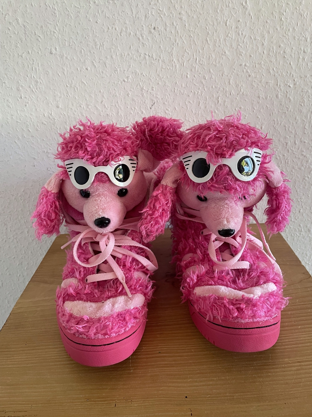 Jeremy Scott X Adidas Rare Pink Plush Poodle Plush Sneakers